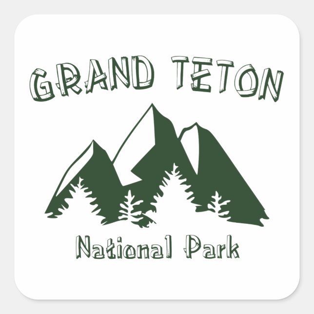 Grand Teton National Park Square Sticker (Front)