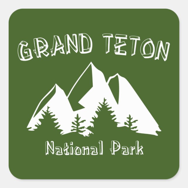 Grand Teton National Park Square Sticker (Front)