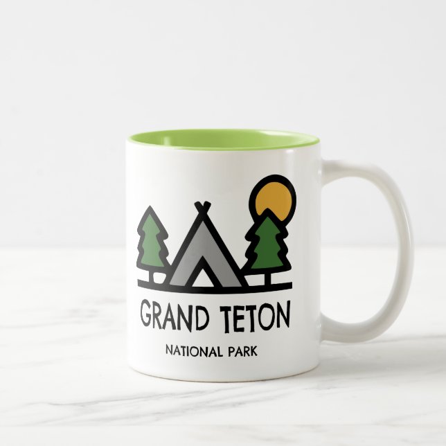Grand Teton National Park Two-Tone Coffee Mug (Right)