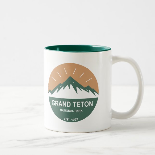 Grand Teton National Park Two-Tone Coffee Mug (Right)