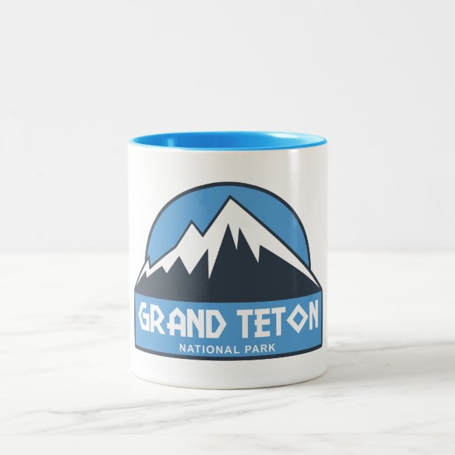 Grand Teton National Park Two-Tone Coffee Mug (Center)