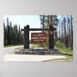 Grand Teton National Park, US National Park, Sign<br><div class="desc">High definition photography of welcome sign Grand Teton National Park. Visit Zazzle shop Carolina Photo To Go for other products and photography.</div>