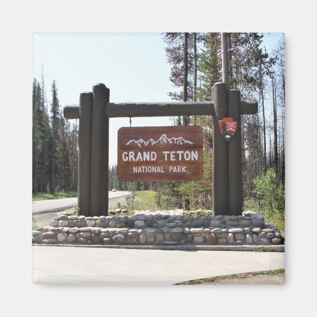 Grand Teton National Park, US National Park, Sign Magnet (Front)