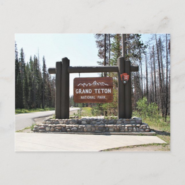Grand Teton National Park, US National Park, Sign Postcard (Front)