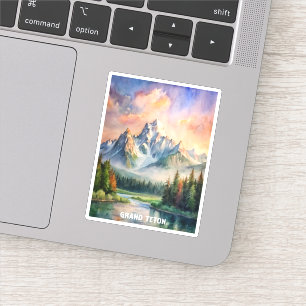 Grand Teton National Park Watercolor Painting