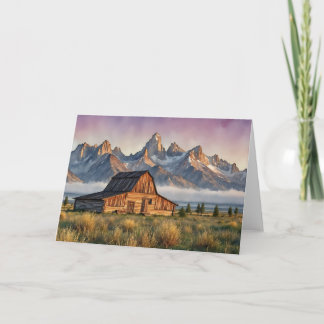 Grand Teton National Park Watercolor Stationery Card