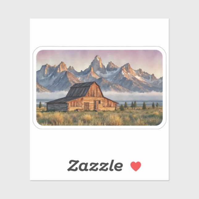 Grand Teton National Park Watercolor Sticker (Sheet)