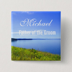 Grand Teton National Park wedding button. 15 Cm Square Badge