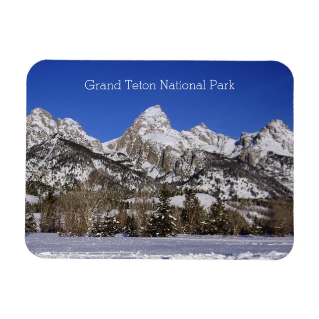 Grand Teton National Park Winter Flexible Magnet (Horizontal)