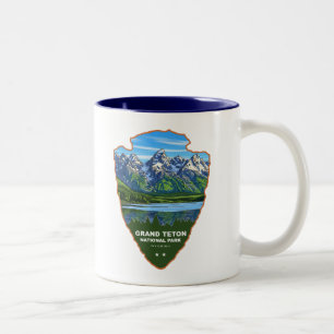 Grand Teton National Park Wyoming Arrowhead Two-Tone Coffee Mug