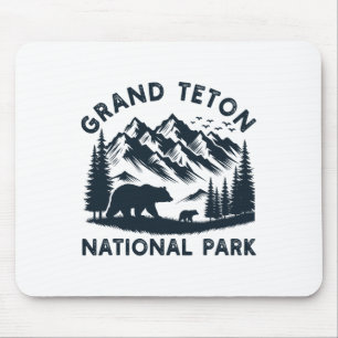 Grand Teton National Park Wyoming Bear Hiking Moun Mouse Mat