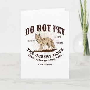 Grand Teton National Park Wyoming Coyote Vacation Card