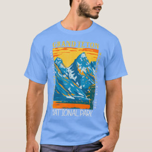 Grand Teton National Park Wyoming Distressed Vinta T-Shirt