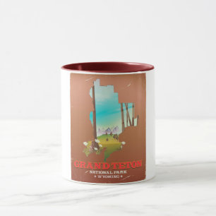 Grand Teton National Park Wyoming Map Mug