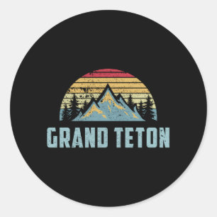 Grand Teton National Park Wyoming Mountain Swea Classic Round Sticker