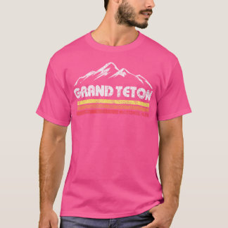 Grand Teton National Park Wyoming Retro Throwback  T-Shirt