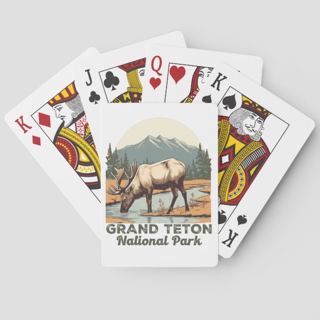 Grand Teton National Park Wyoming Travel  Playing Cards (Back)