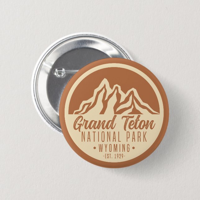 Grand Teton National Park Wyoming USA 6 Cm Round Badge (Front & Back)