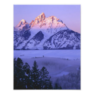 GRAND TETON NATIONAL PARK, WYOMING. USA. Fog & Photo Print