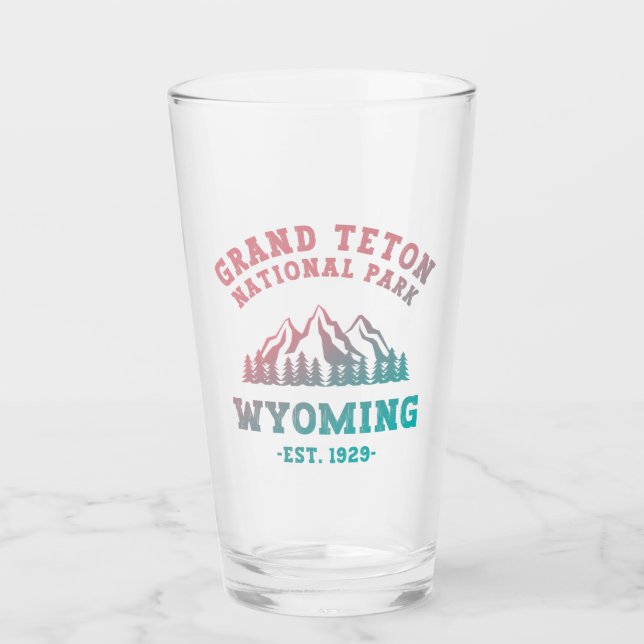Grand Teton National Park Wyoming USA Gradient Glass (Front)
