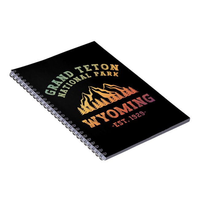Grand Teton National Park Wyoming USA Gradient Notebook (Right Side)