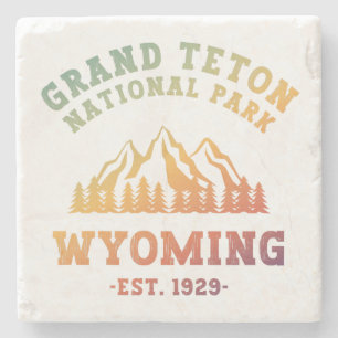 Grand Teton National Park Wyoming USA Gradient Stone Coaster
