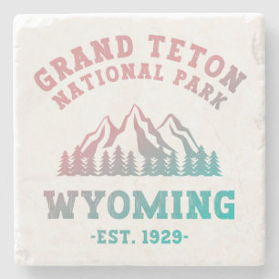 Grand Teton National Park Wyoming USA Gradient Stone Coaster
