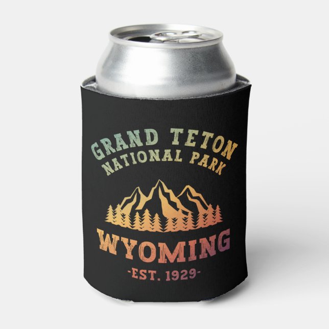 Grand Teton National Park Wyoming USA Gradient T-S Can Cooler (Can Front)