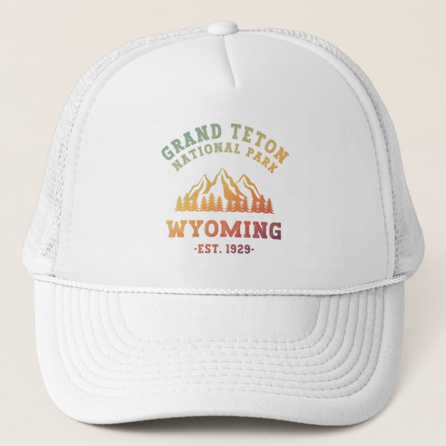 Grand Teton National Park Wyoming USA Gradient Trucker Hat (Front)