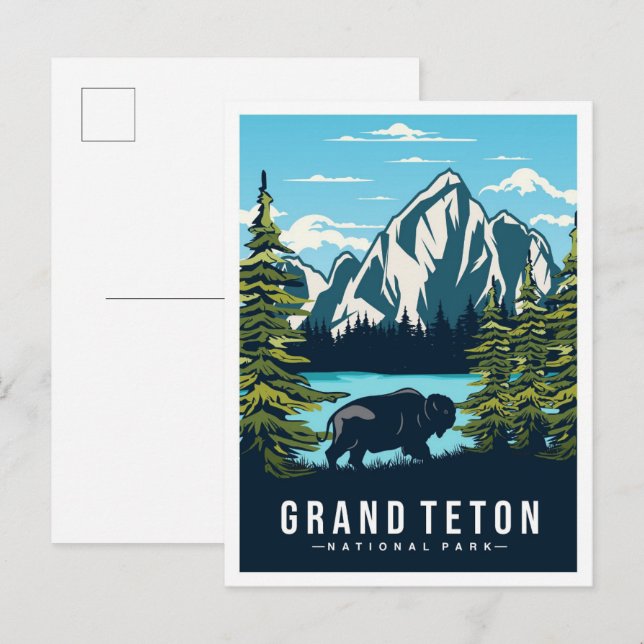 Grand Teton National Park Wyoming USA Travel Postcard (Front/Back)