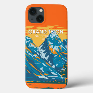 Grand Teton National Park Wyoming Vintage  Case-Mate iPhone Case