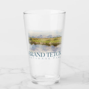 Grand Teton Pint Glass, National Park Tumbler