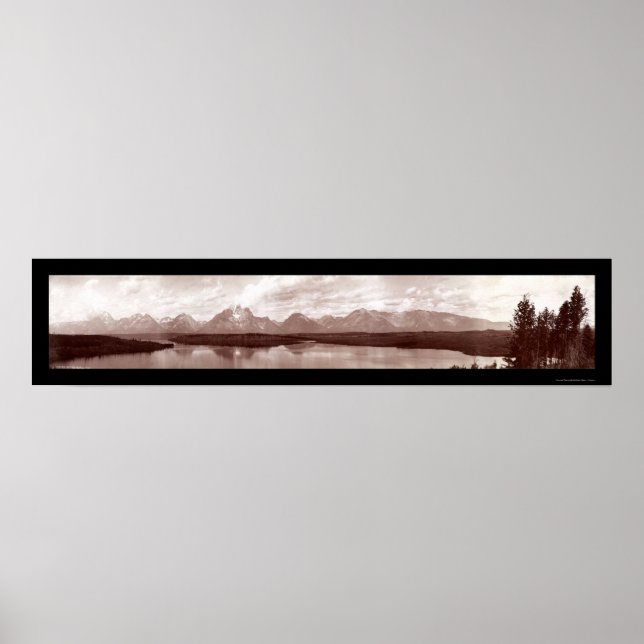Grand Teton Range WY Photo 1902 Poster (Front)