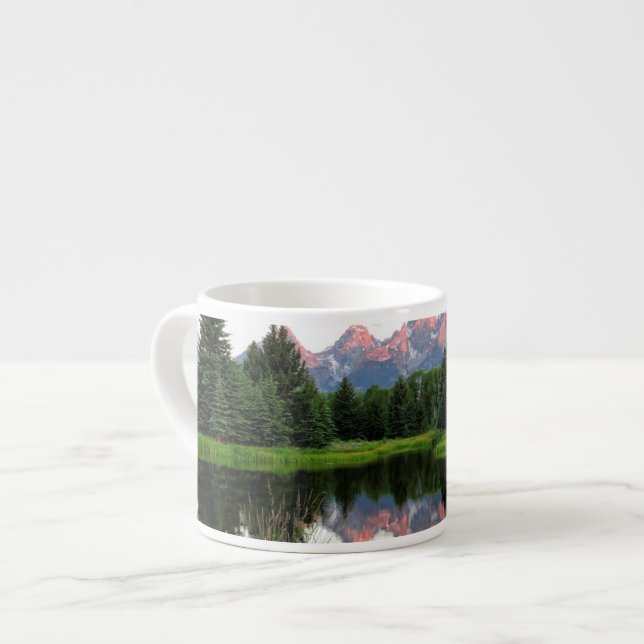 Grand Teton Reflections Over the Beaver Pond Espresso Cup (Front Left)