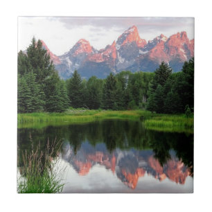 Grand Teton Reflections Over the Beaver Pond Tile