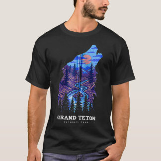 Grand Teton Reminder  National Park Wolf Souvenir  T-Shirt