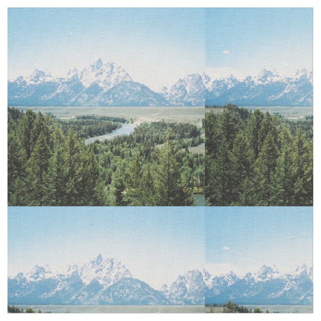 Grand Teton Snake River Overlook Fabric (Close Up)