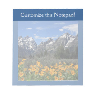 Grand Teton Springtime Souvenir Photo Notepad