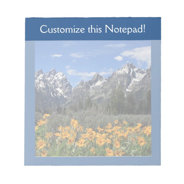 Grand Teton Springtime Souvenir Photo Notepad (Front)