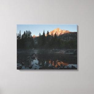 Grand Teton Sunrise at Cottonwood Creek Canvas Print