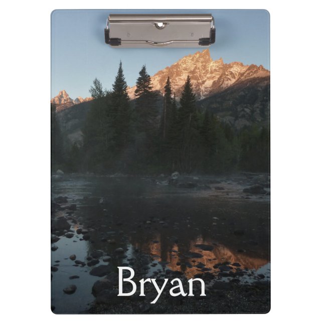 Grand Teton Sunrise at Cottonwood Creek Clipboard (Front)