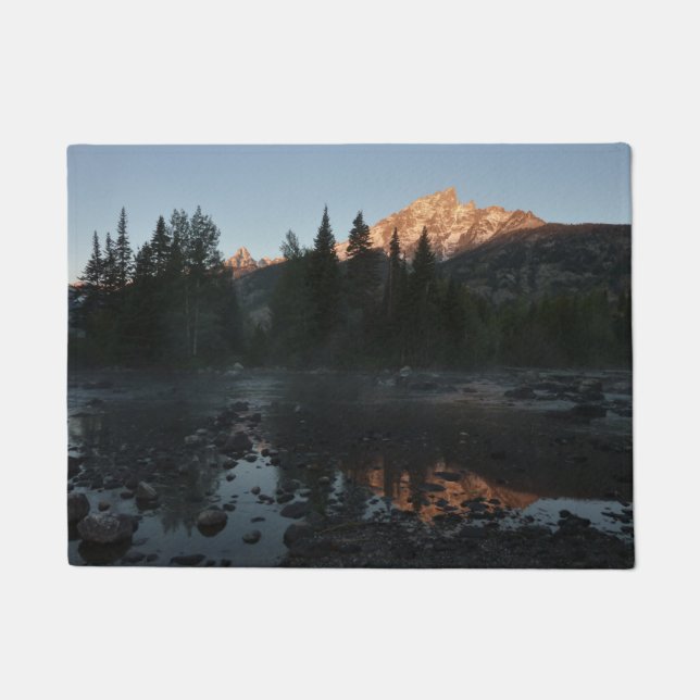 Grand Teton Sunrise at Cottonwood Creek Doormat (Front)