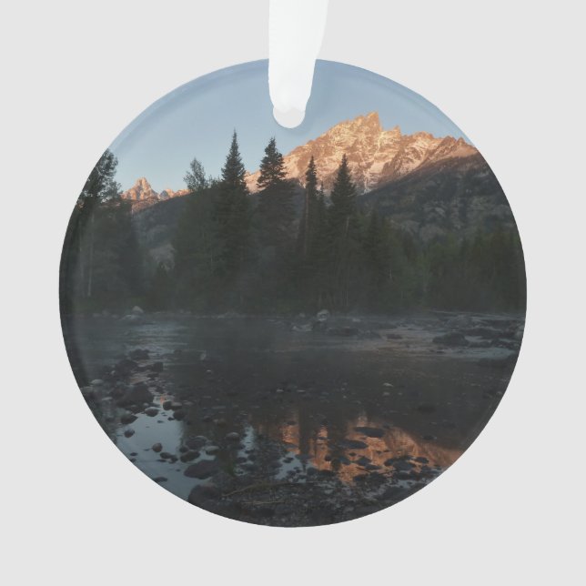Grand Teton Sunrise at Cottonwood Creek Ornament (Front)