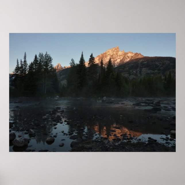 Grand Teton Sunrise at Cottonwood Creek Poster (Front)