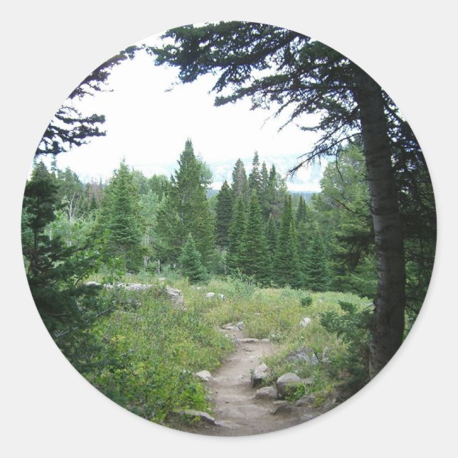 Grand Teton Trail Classic Round Sticker (Front)