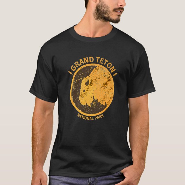 Grand Teton Wyoming National Park Bison T-Shirt (Front)