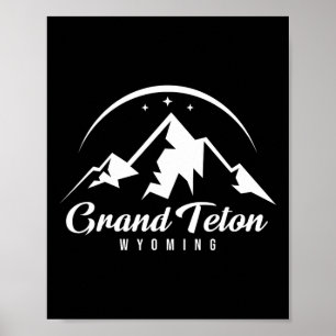 Grand Teton Wyoming Ski Resort Skiing Snowboarding Poster