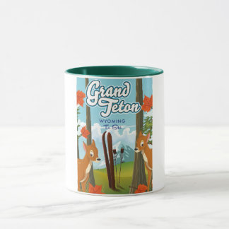Grand Teton Wyoming to ski. Mug