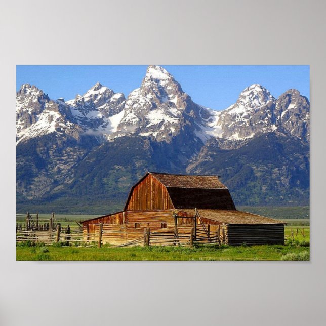 Grand Tetons Barn Poster (Front)
