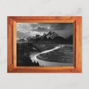 Grand Tetons black and white Postcard